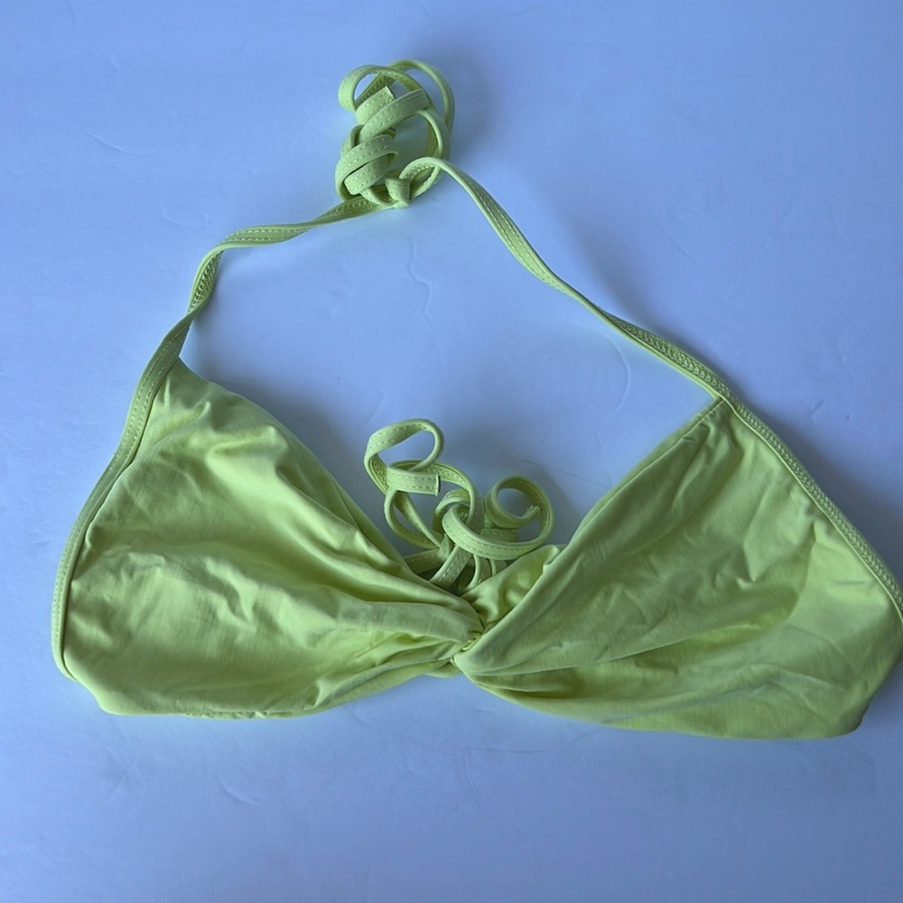 L Space pale green bikini top